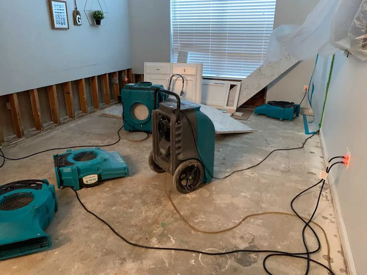 Dehumidifier in flood-cut room for Water Extraction & Removal in Windsor
